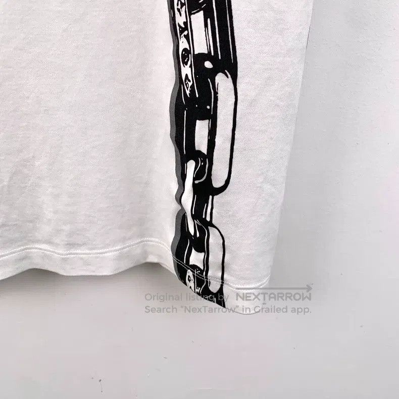 Louis Vuitton Louis Vuitton 22 White Chain Crew Neck Short Sleeve Dress Size XS / US 0-2 / IT 36-38 - 4 Thumbnail