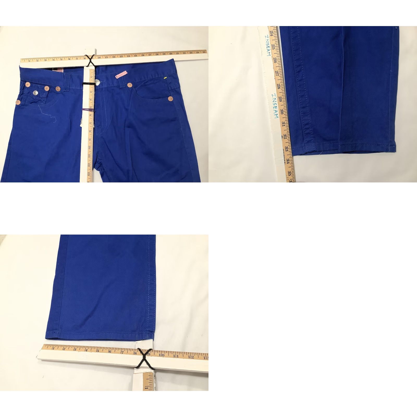 True Religion True Religion Jeans Joey Bootcut Denim 34x32 Blue Mens Regular 100% Cotton USA Pockets Flap Horseshoe Logo Pocketed Back Belt Loops Zip Fly Mens Size US 34 / EU 50 - 9 Thumbnail