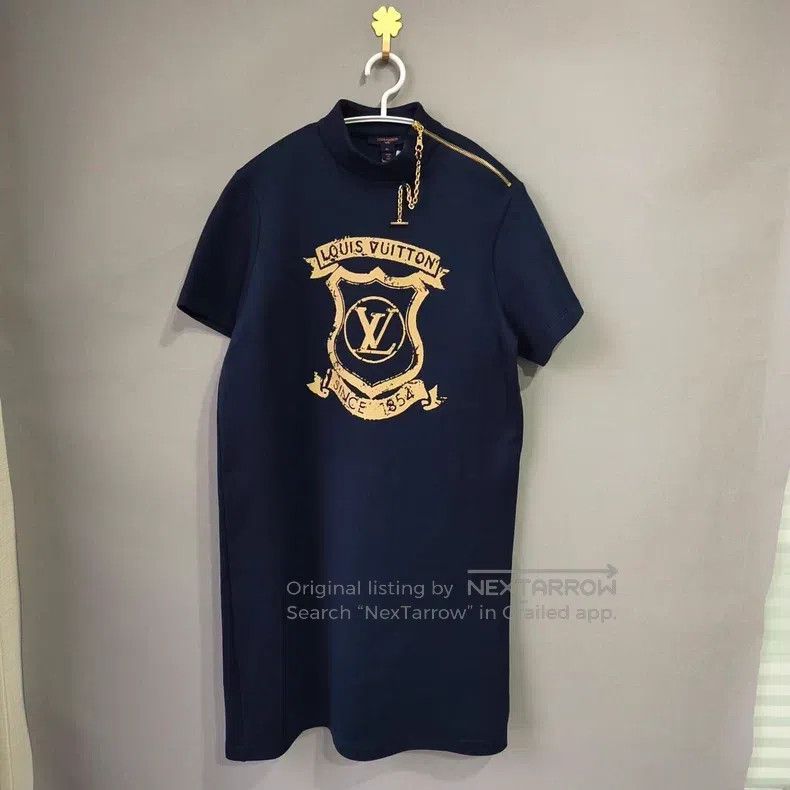 Louis Vuitton Louis Vuitton Chain Crest Logo Short Sleeve Dress Size XL / US 12-14 / IT 48-50 - 1 Thumbnail