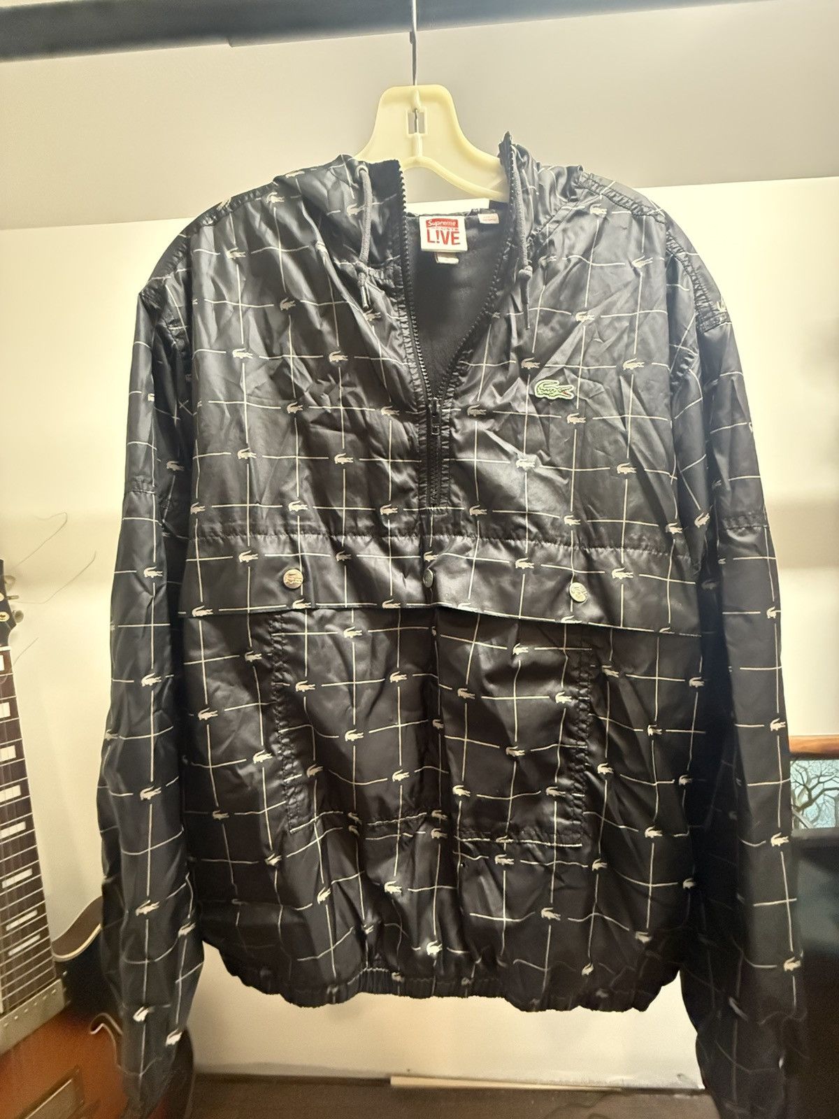 Lacoste × Supreme Supreme LACOSTE Reflective Grid Nylon Anorak Size US M / EU 48-50 / 2 - 1 Thumbnail