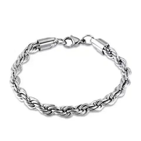 Jewelry Chain Link Braid Bracelet Punk Jewelry Style Fashion Casual Size ONE SIZE - 2 Thumbnail
