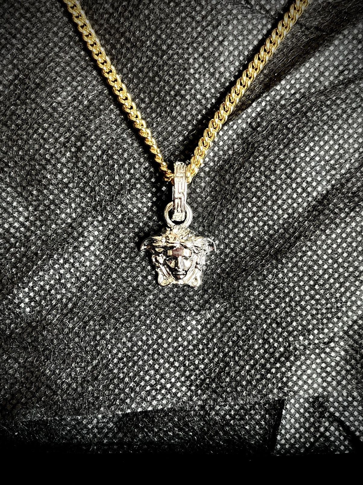 Versace Versace Two Tone Medusa Necklace Size ONE SIZE - 2 Thumbnail