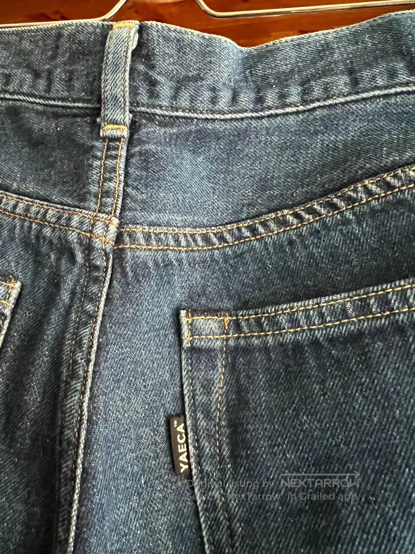 YAECA blue dyed denim pants for women. Size 28" / US 6 / IT 42 - 7 Thumbnail