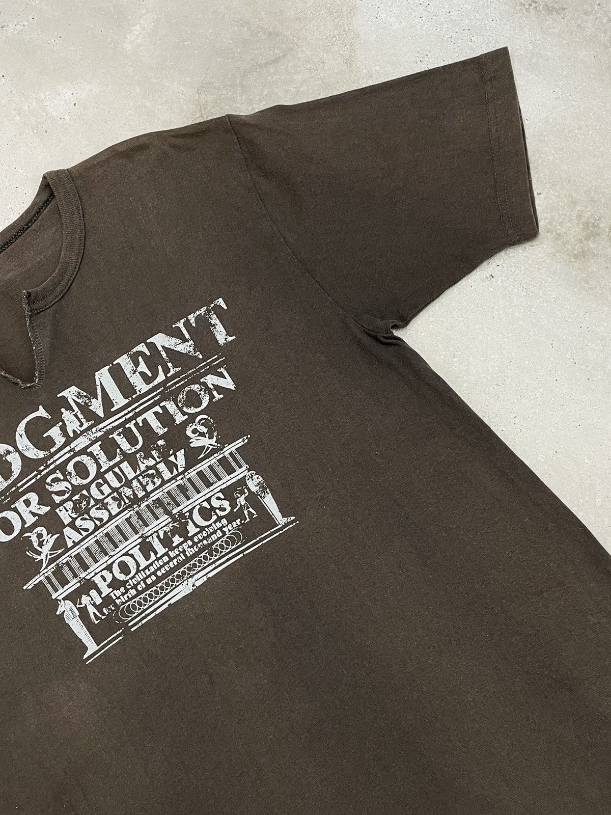 Japanese Brand Cinema V Neck Relaxin Cotton Judgement For Solution Politics Size US M / EU 48-50 / 2 - 5 Thumbnail