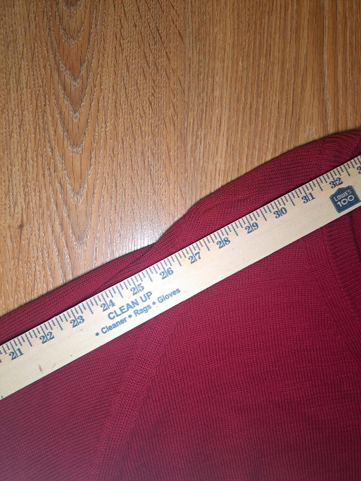 Titleist Titleist by Corbin V Neck Sweater Mens Large Red Cotton Size US L / EU 52-54 / 3 - 6 Thumbnail