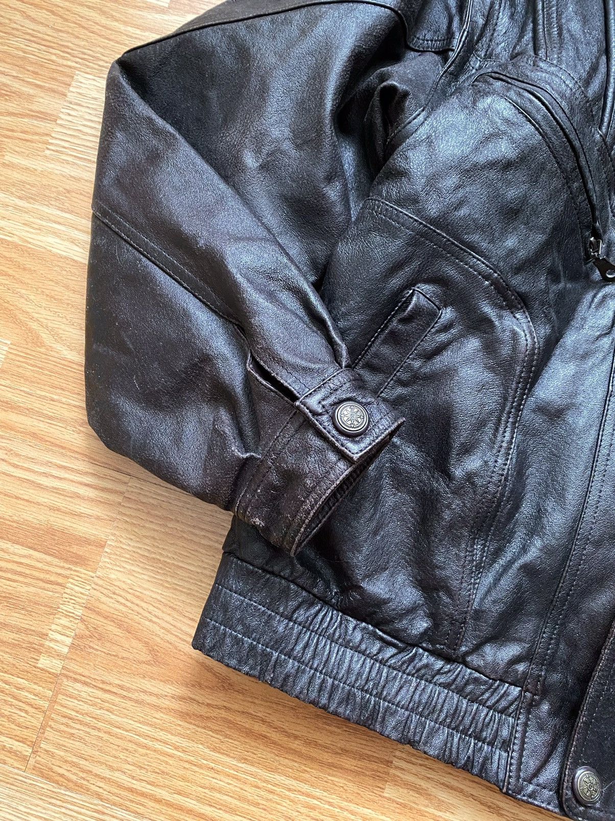 Vintage Vintage Leather Bomber Transformer Vest Jacket YKK Zip 80s Size US M / EU 48-50 / 2 - 6 Thumbnail