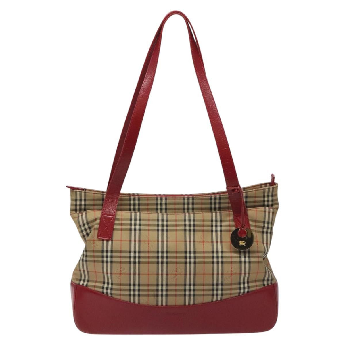 Burberry Nova Check Beige Canvas Tote Bag (Pre-Owned) Size ONE SIZE - 1 Thumbnail