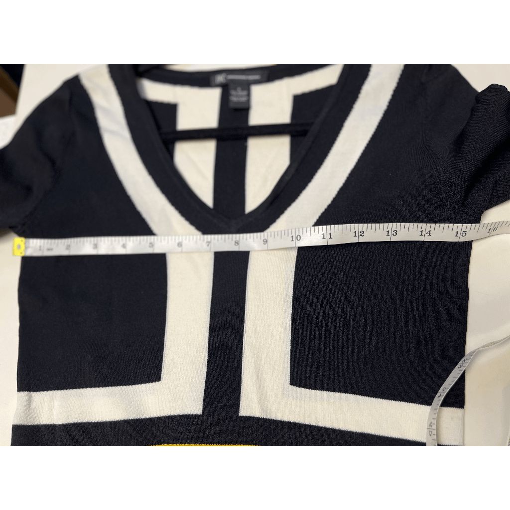 I.N.C INC International Concepts Formal Womens Long Sleeve Bodycon Dress Striped Small Size S / US 4 / IT 40 - 3 Thumbnail