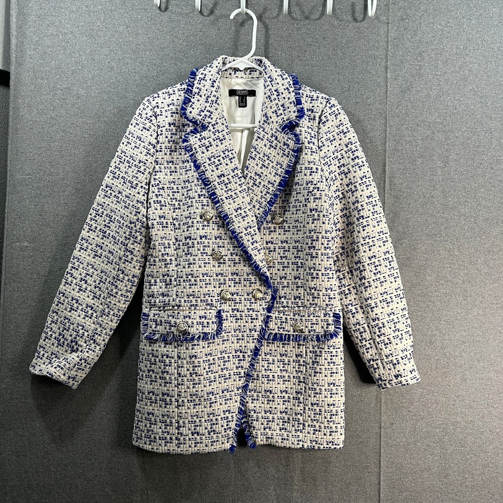 Other Dennis Basso Tweed Notched Lapel Jacket with Fray Size S / US 4 / IT 40 - 1 Thumbnail