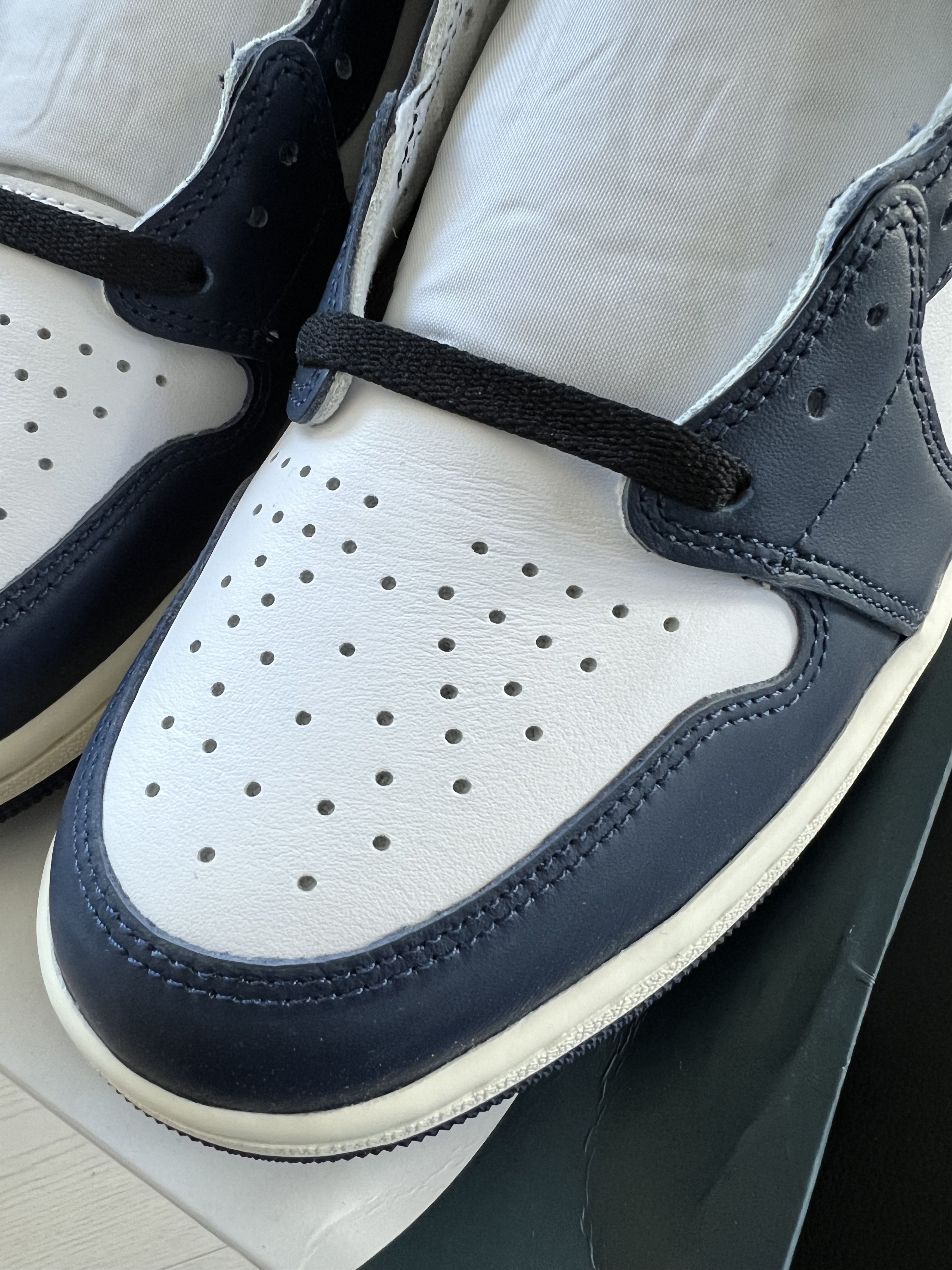 Jordan Brand × Nike JORDAN 1 HIGH MIDNIGHT NAVY *DAMAGED BOX 📦* Size US 12 / EU 45 - 3 Thumbnail