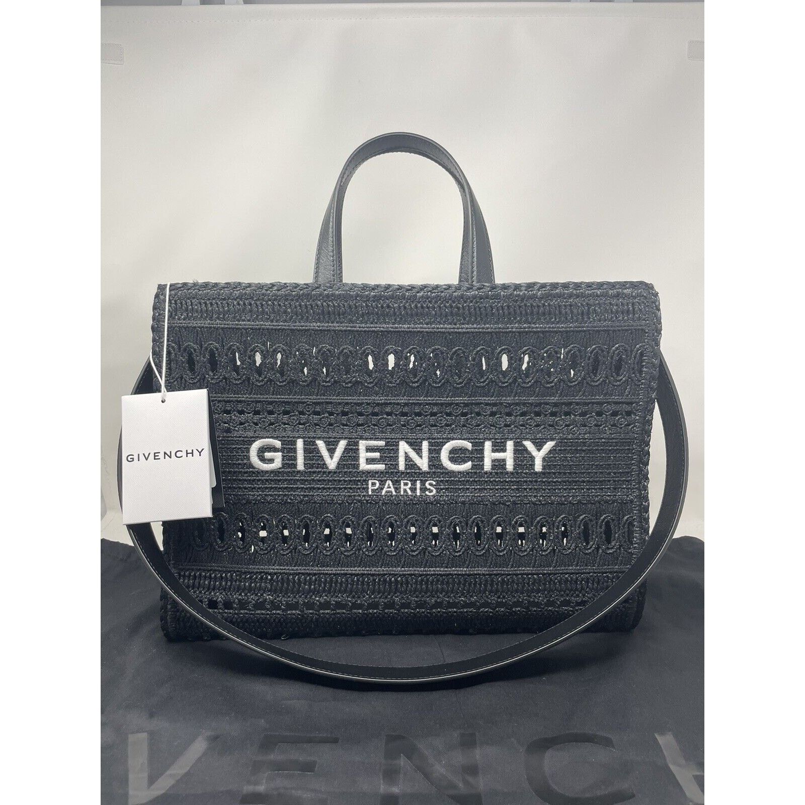Givenchy Medium G-Tote shopping bag in laced raffia Size ONE SIZE - 3 Thumbnail