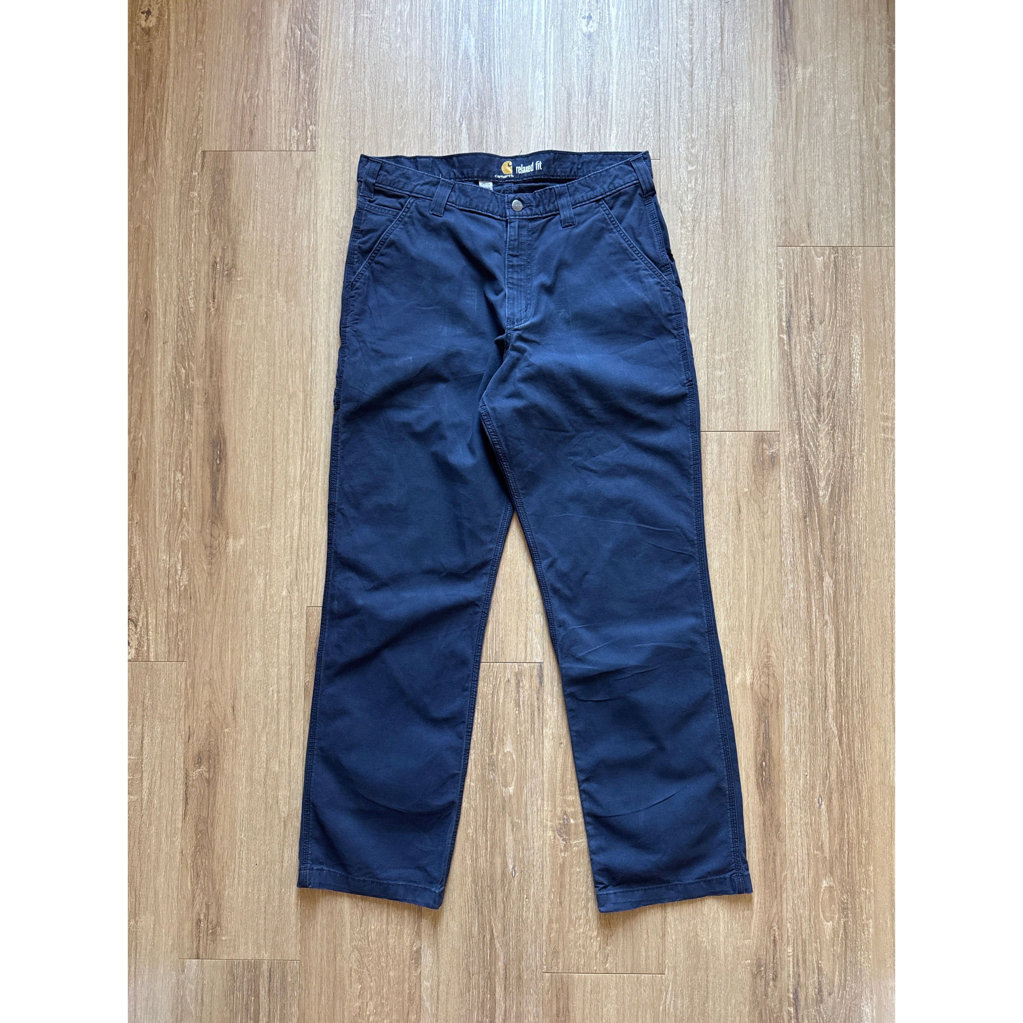 Other Carhartt Navy Relaxed Fit Carpenter Pants Size US 35 - 3 Thumbnail