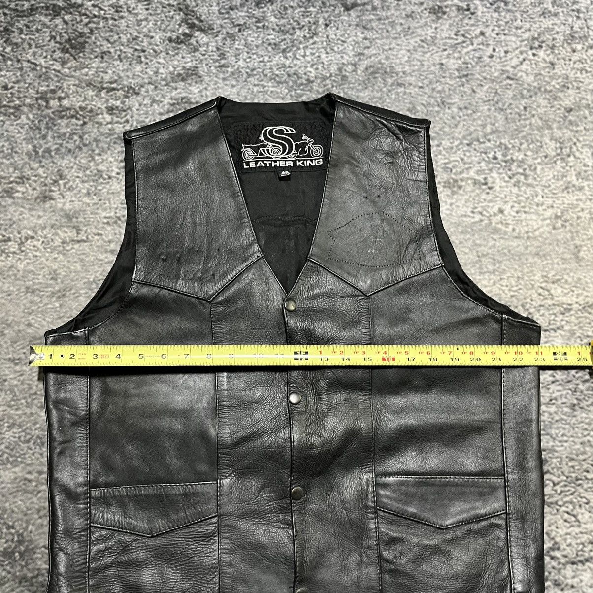 Harley Davidson VINTAGE 90s HARLEY DAVIDSON PATCH BIKER GRUNGE LEATHER VEST Size US M / EU 48-50 / 2 - 10 Thumbnail