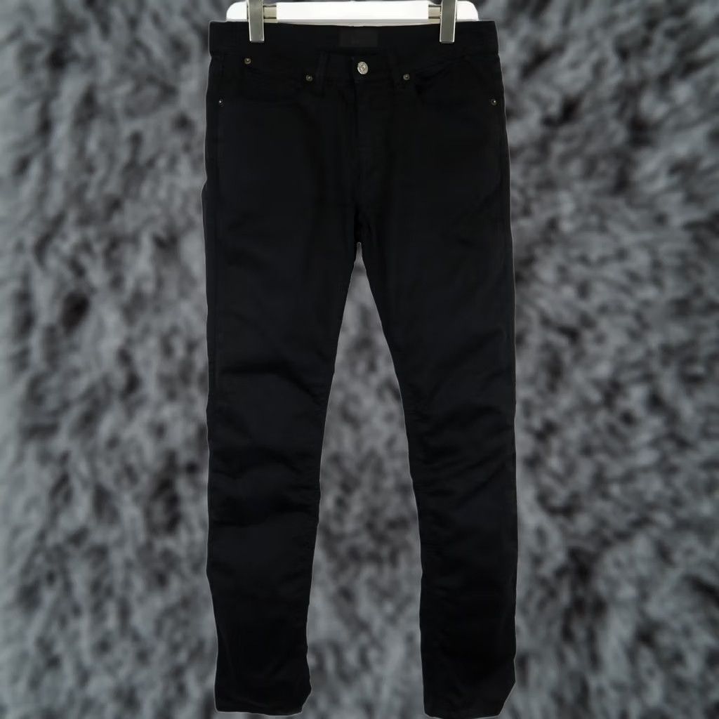 Acne Studios ACNE STUDIOS Max Satin Black Jeans Mens W33/L34 Zip Fly Stretch Slim Fit Size US 33 - 1 Thumbnail