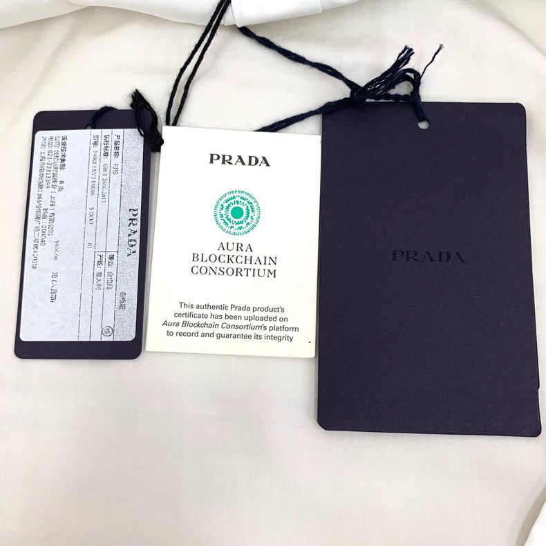 Prada Prada 24 white cotton lapel single-breasted long-sleeved sh Size US XXS / EU 40 - 6 Thumbnail