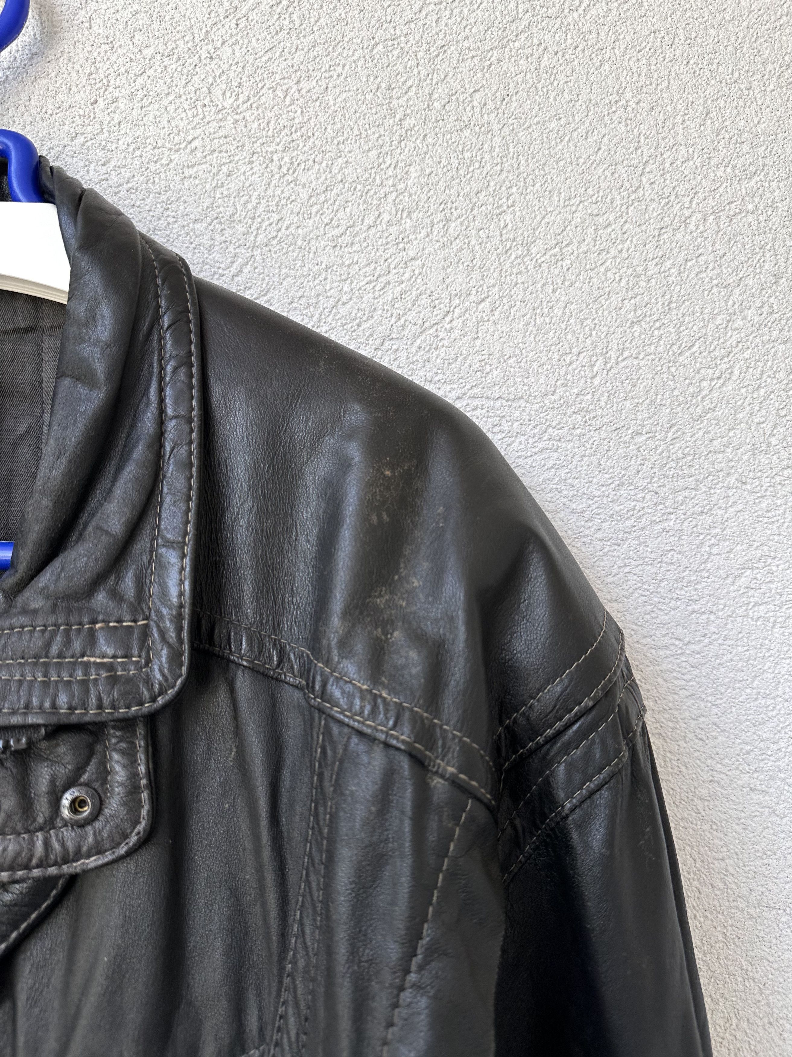 Vintage Leather jacket male boxy avant garde Size US L / EU 52-54 / 3 - 6 Thumbnail