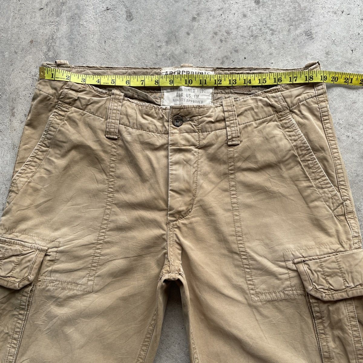 Abercrombie & Fitch × Vintage Abercrombie And Fitch Faded Cargo Pants Tactical W38x31 Size US 38 / EU 54 - 7 Thumbnail