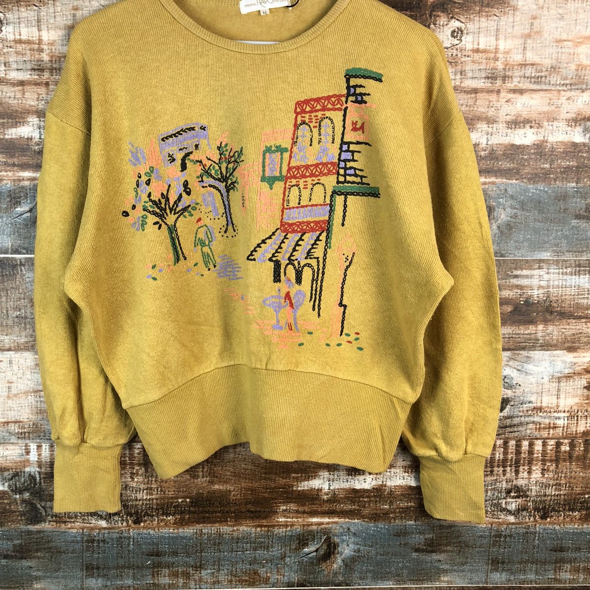 Homespun Knitwear × Japanese Brand Bavo vintage for ladies Yellow Knitwear #A2476 Size M / US 6-8 / IT 42-44 - 3 Thumbnail