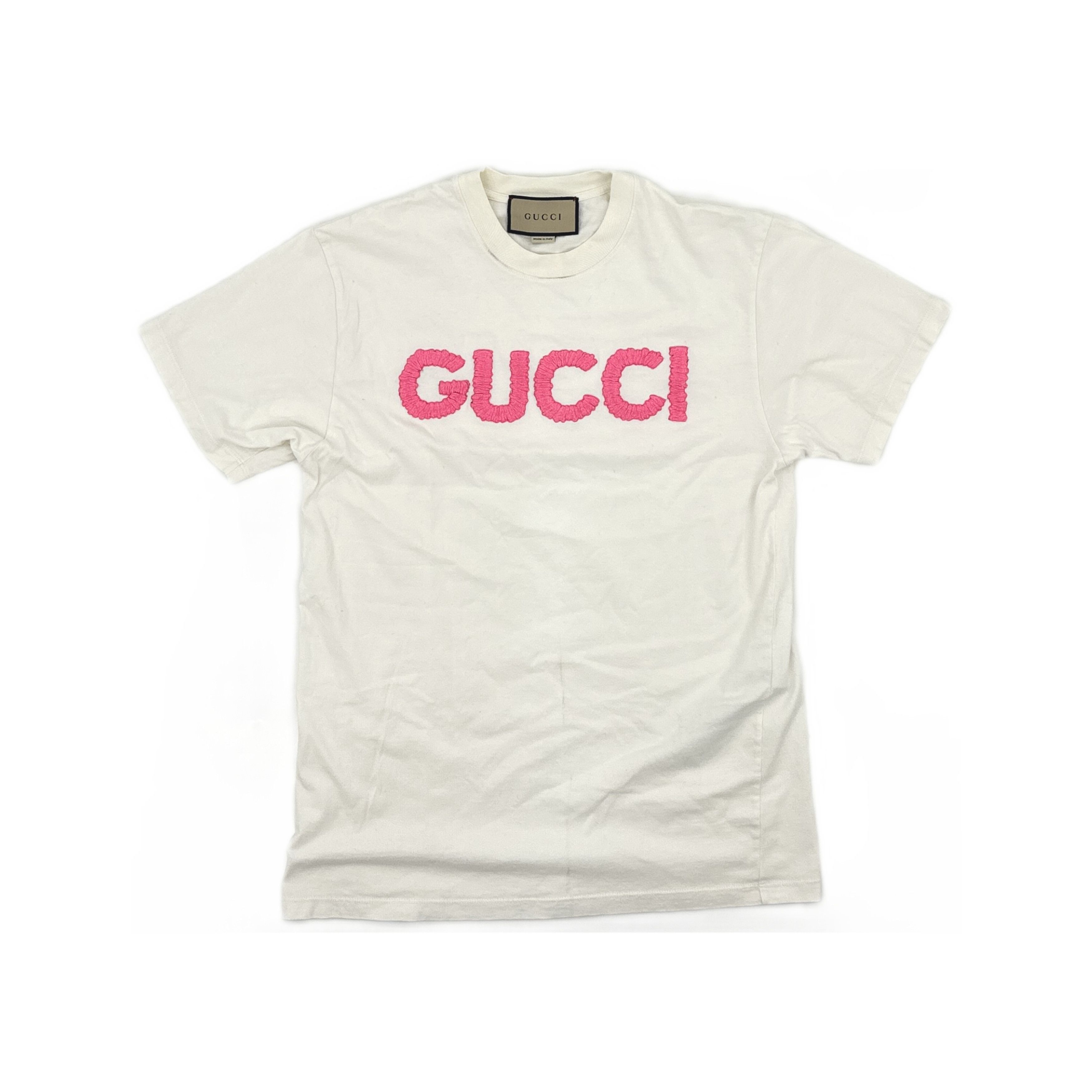 Gucci Gucci Pink Logo Short Sleeve T-Shirt Size XS Size XS / US 0-2 / IT 36-38 - 1 Thumbnail