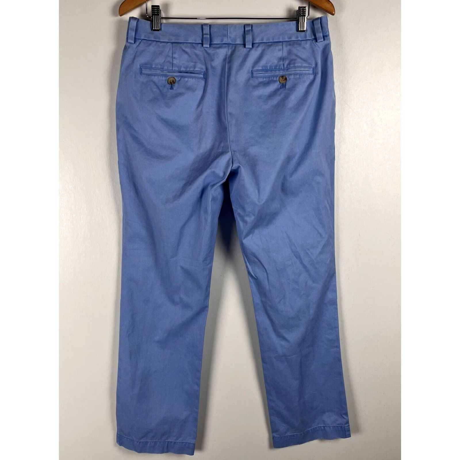Vineyard Vines Vineyard Vines Slim Fit Breaker Pants Mens Blue Chino 33x30 Regular Slim Front Flat Cotton Unsigned GUC Size US 33 - 3 Thumbnail