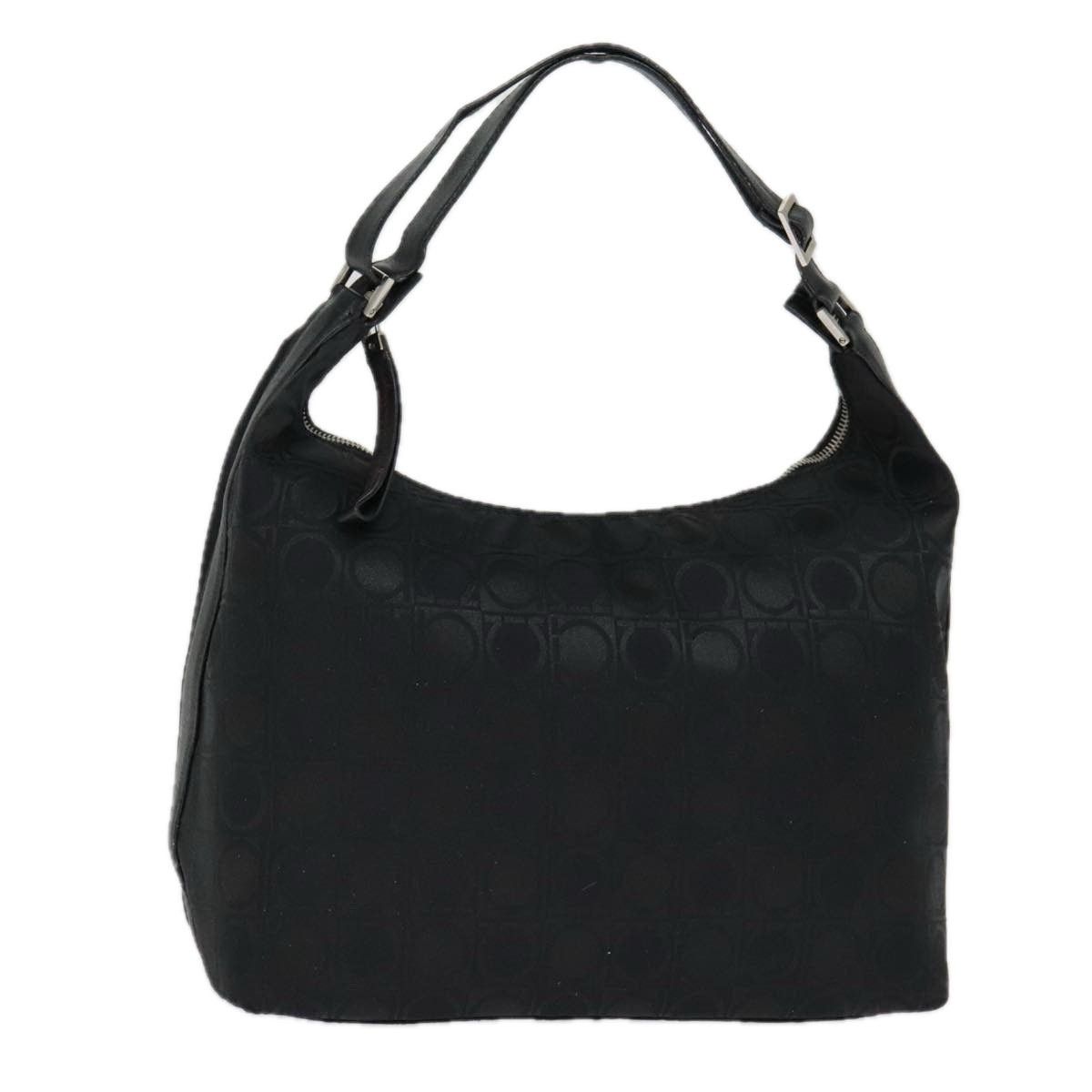Salvatore Ferragamo Salvatore Ferragamo Gancini Shoulder Bag Nylon Black Silver Size ONE SIZE - 1 Thumbnail