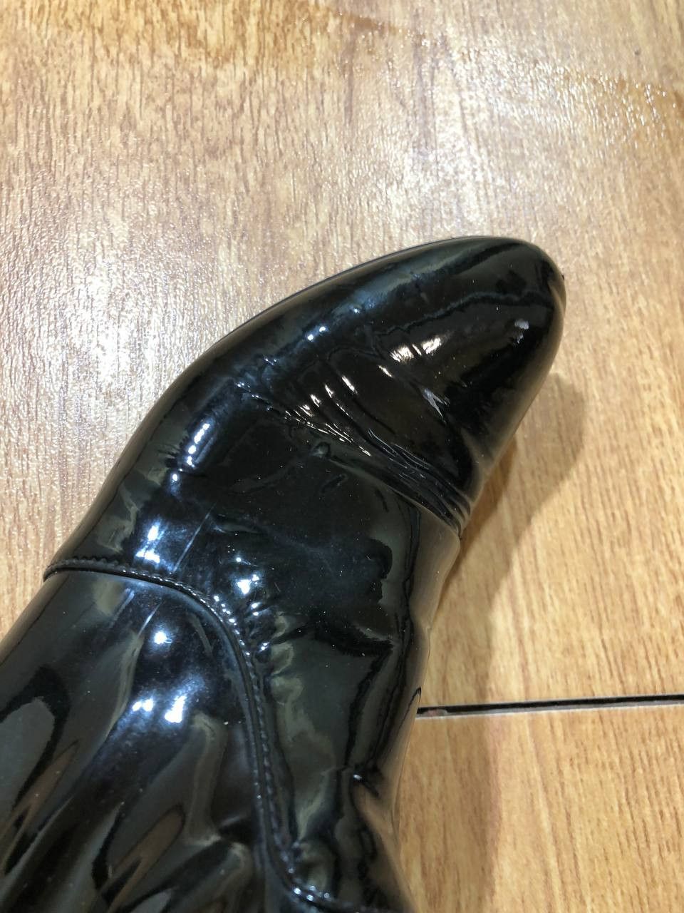 Prada PRADA Womens Black Patent Leather Ankle Boots Size US 8 / IT 38 - 11 Thumbnail