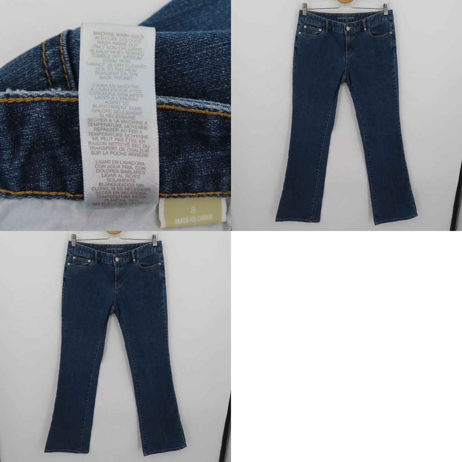 Michael Kors Michael Kors Jeans 8 Women Denim Bootcut 5-Pocket Studded Blue Pocket 5-Pocket Design Womens 8 Shoes? Wait. Size 30" / US 8 / IT 44 - 8 Thumbnail