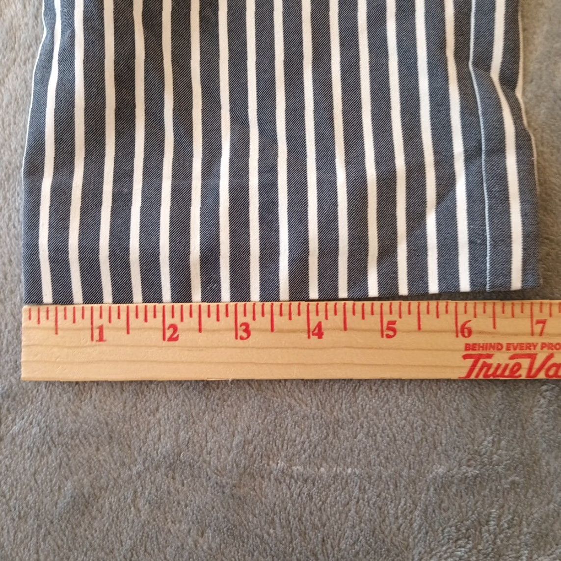 Vintage Rafaella Pants Womens Size 12 Gray Striped Skinny Stretch Pull On Ankle 32x27 Size 34" / US 12 / IT 48 - 5 Thumbnail