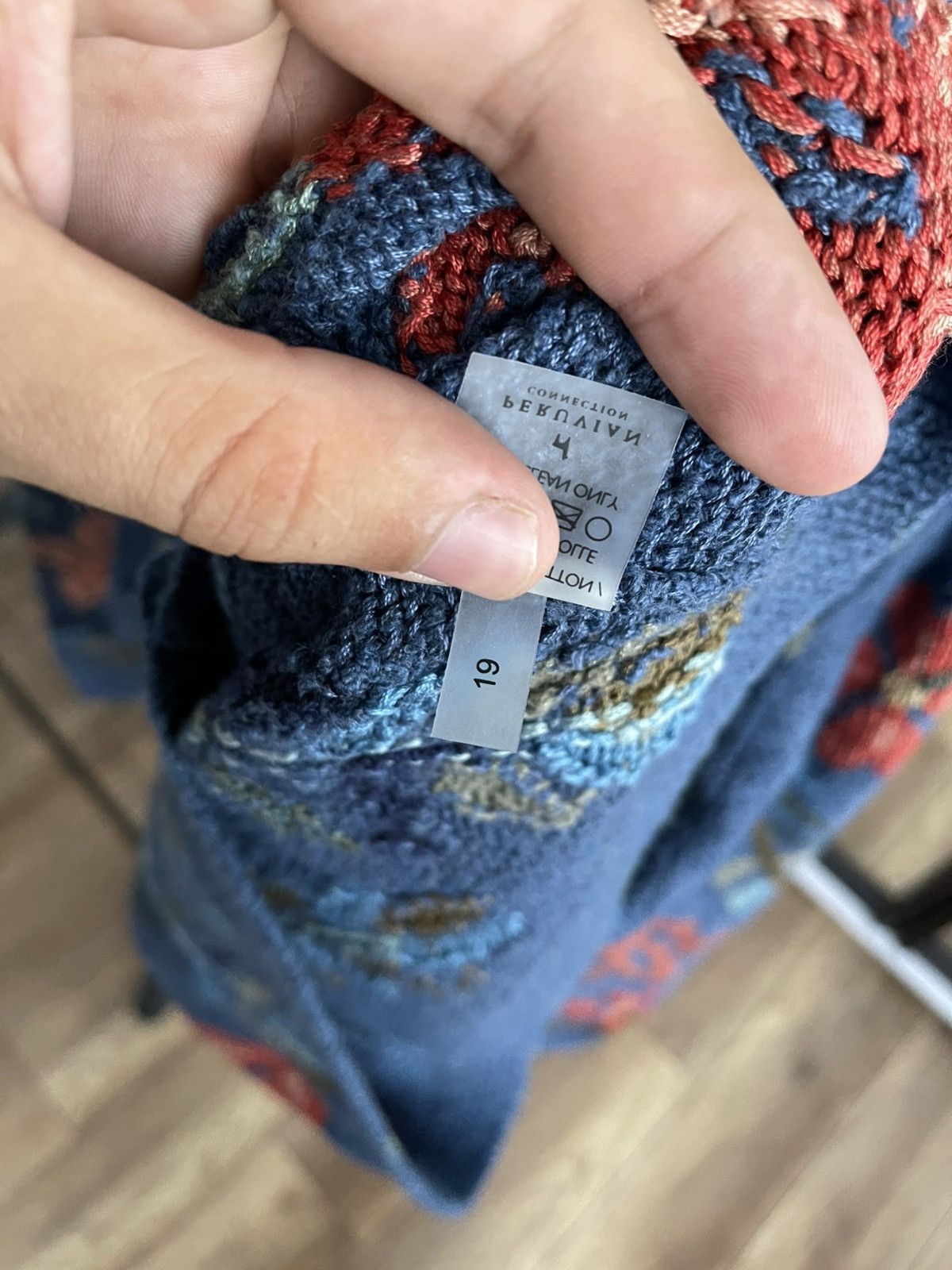 Vintage Peruvian Connection Peru Knit Cardigan Sweater Size L / US 10 / IT 46 - 10 Thumbnail