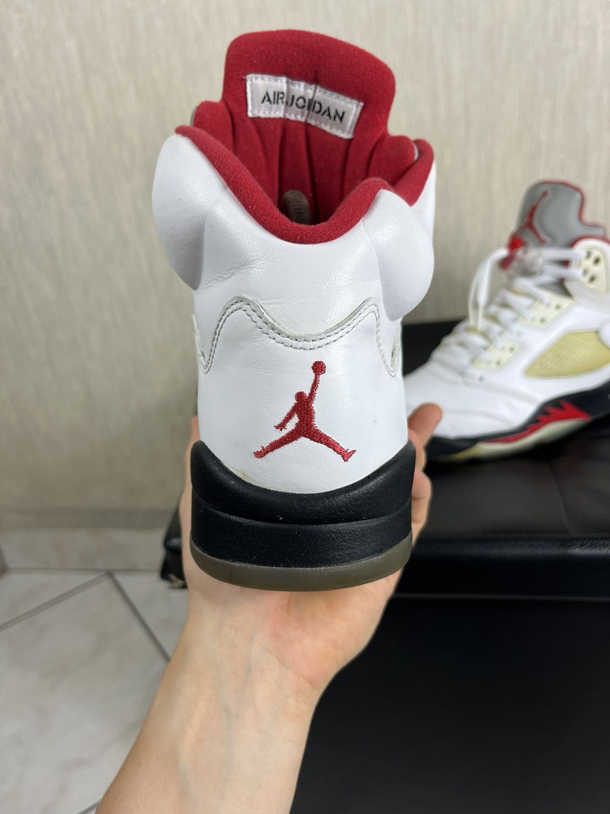Jordan Brand × Nike × Vintage Vintage OG Nike air Jordan 5 V fire red sneakers 2012 retro Size US 7.5 / EU 40-41 - 9 Thumbnail
