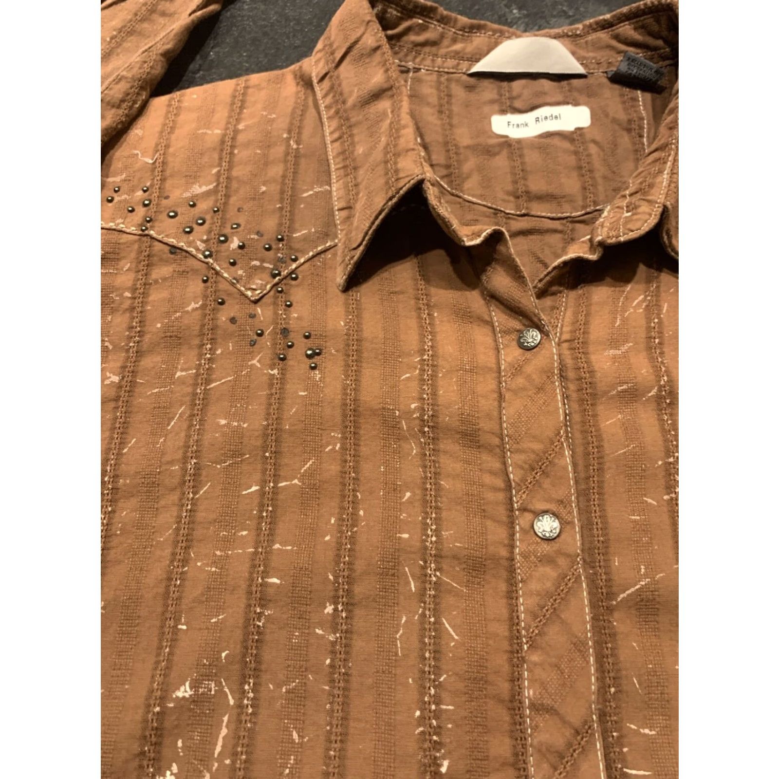 47 VINTAGE Western Shirt Men’s 2XL Long Sleeve Brown Western Button-Up 47 Western Theme Size US XXL / EU 58 / 5 - 5 Thumbnail