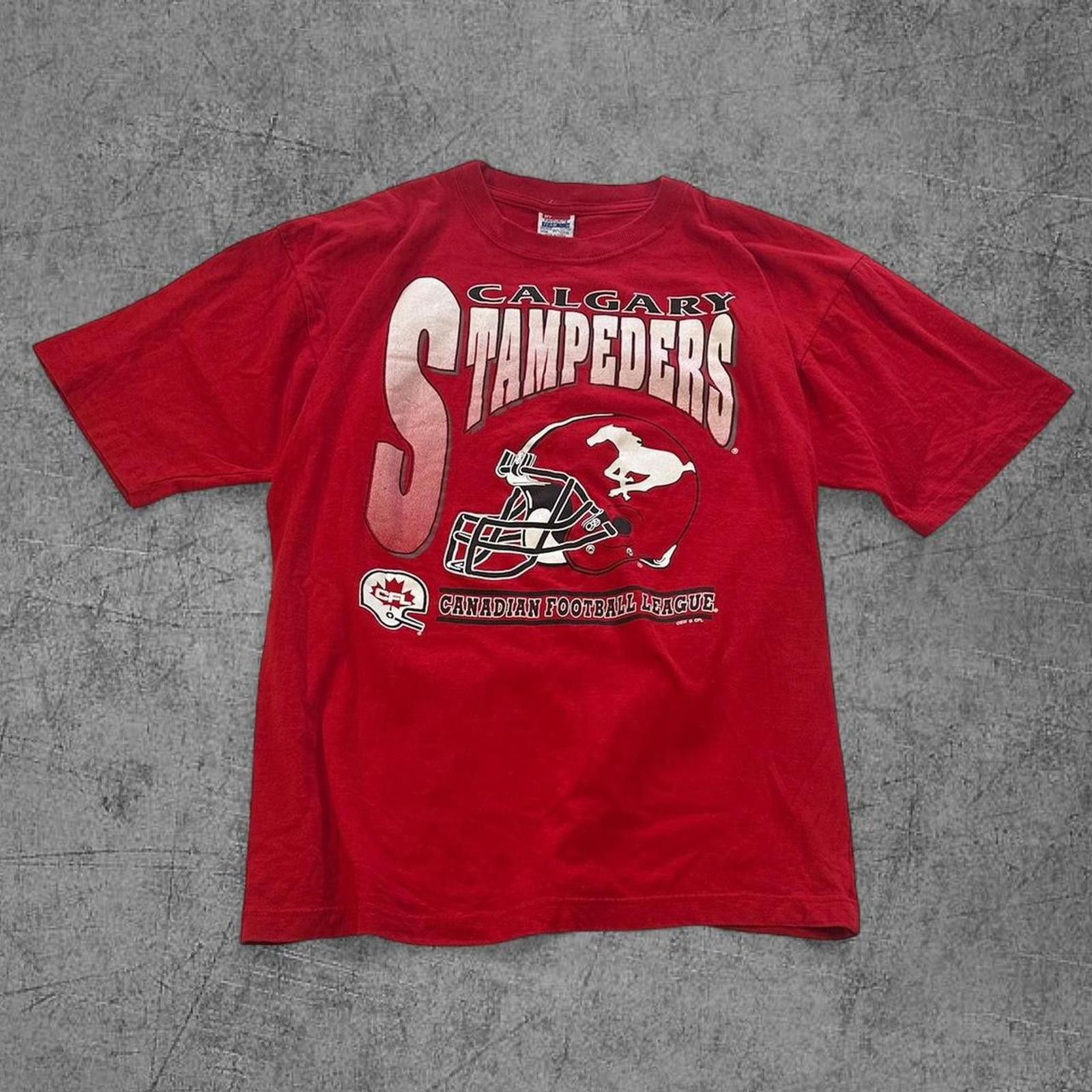 Vintage 90s Calgary Stampeders Tee Size US XL / EU 56 / 4 - 1 Thumbnail