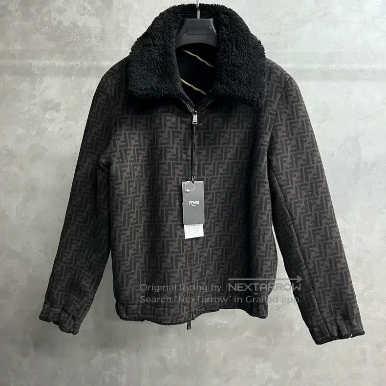 Fendi Fendi Black/Colorful Fur Print Jacket Size US S / EU 44-46 / 1 - 1 Thumbnail
