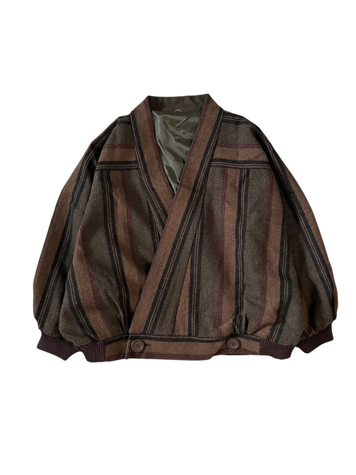 Other × Vintage 1980s Wool Bat Wing Jacket Issey Miyake Inspired Size US M / EU 48-50 / 2 - 1 Thumbnail