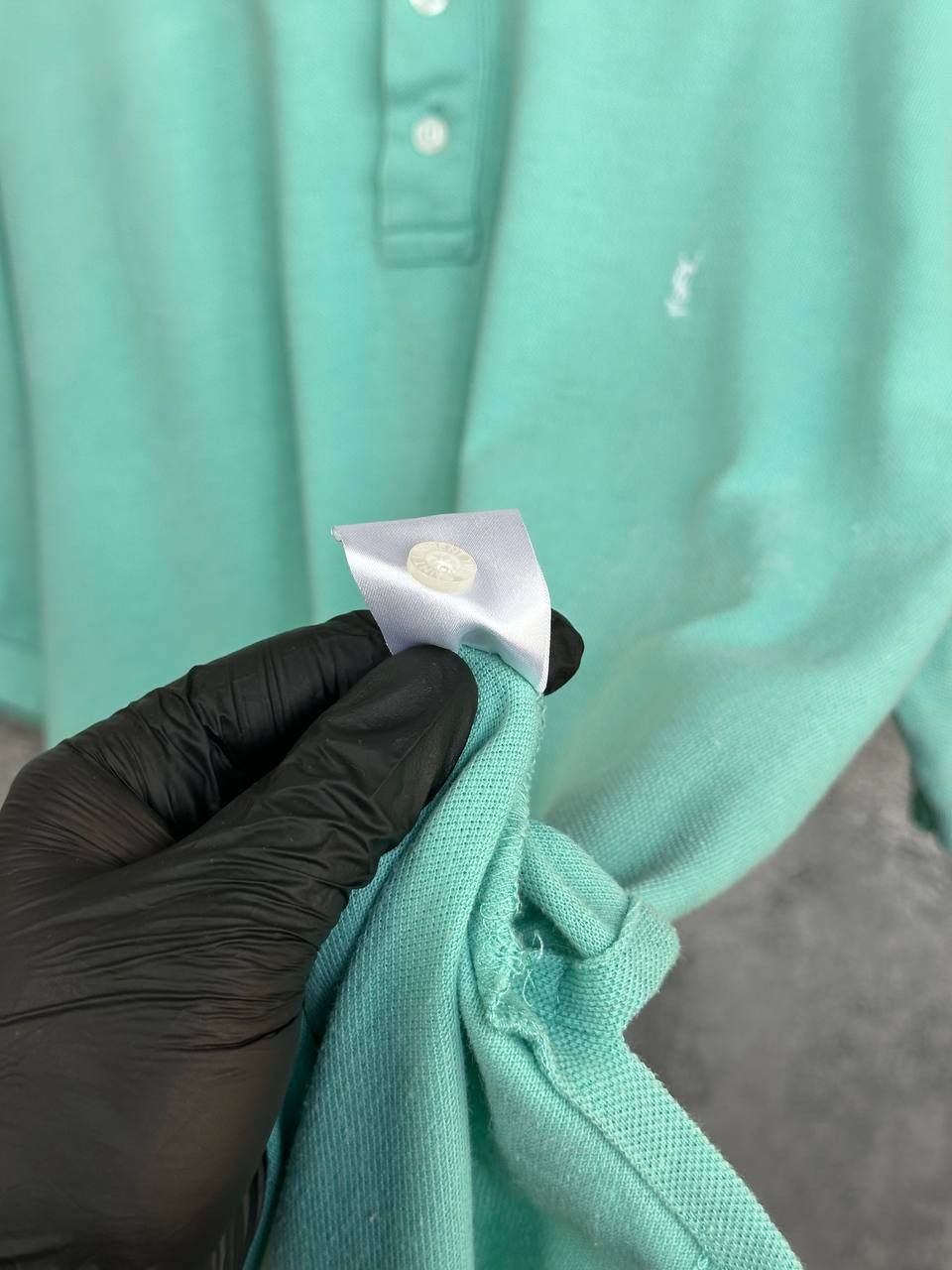 Yves Saint Laurent Yves Saint Laurent YSL Polo Shirt Mint Blue Logo SS Size US L / EU 52-54 / 3 - 12 Thumbnail