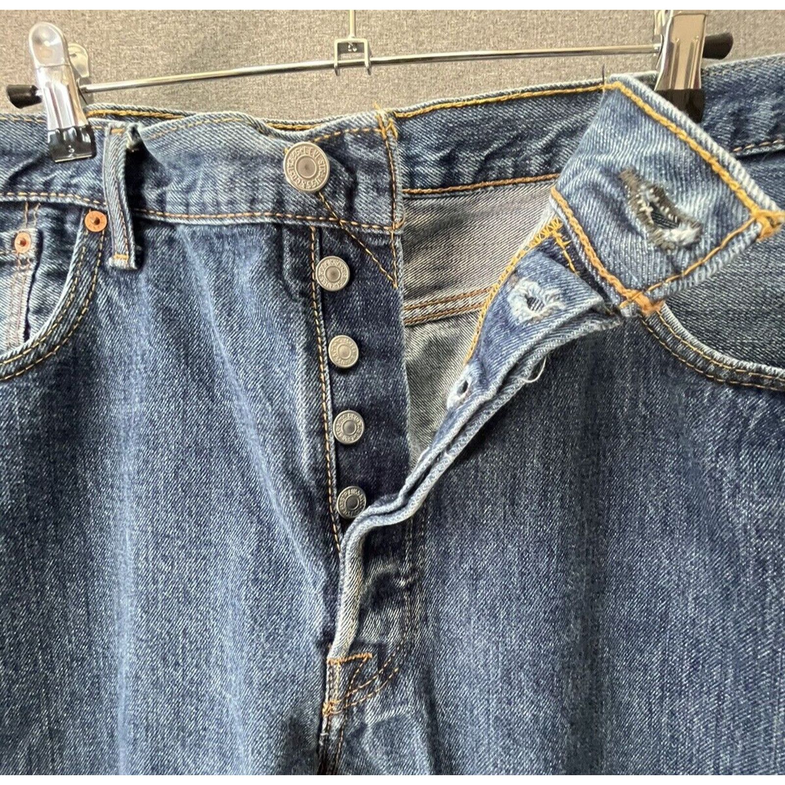 Levi's vintage levis 501 button fly denim jeans 40 W 30 L Size US 40 / EU 56 - 4 Thumbnail