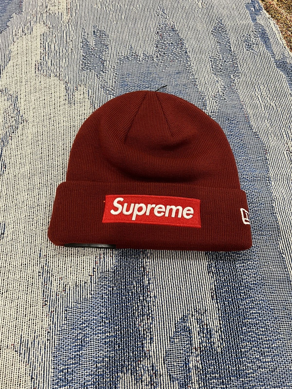New Era × Supreme Supreme x New Era box logo beanie red FW22 Size ONE SIZE - 2 Thumbnail