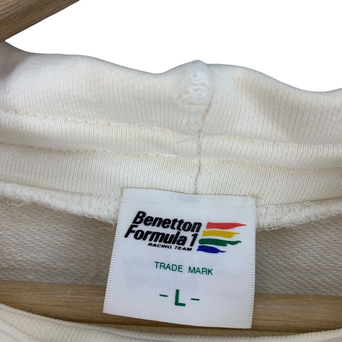 Benetton × Vintage Vintage BENETTON Racing Team BENFOR Spellout Sweatshirt Size US L / EU 52-54 / 3 - 3 Thumbnail