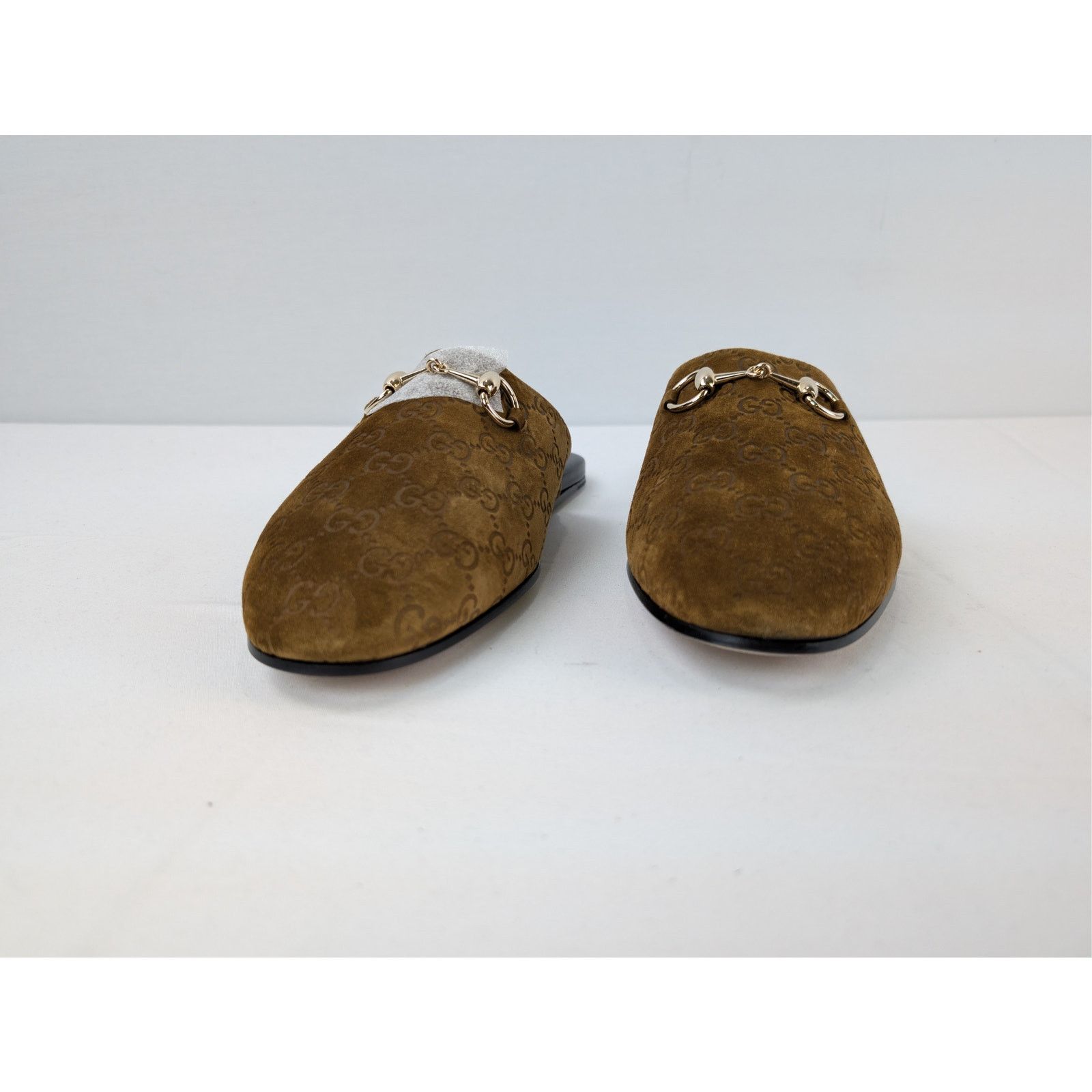Gucci o1rshd1 men's GG Monogram Horsebit mules Slippers in brown Size US 9.5 / EU 42-43 - 7 Thumbnail
