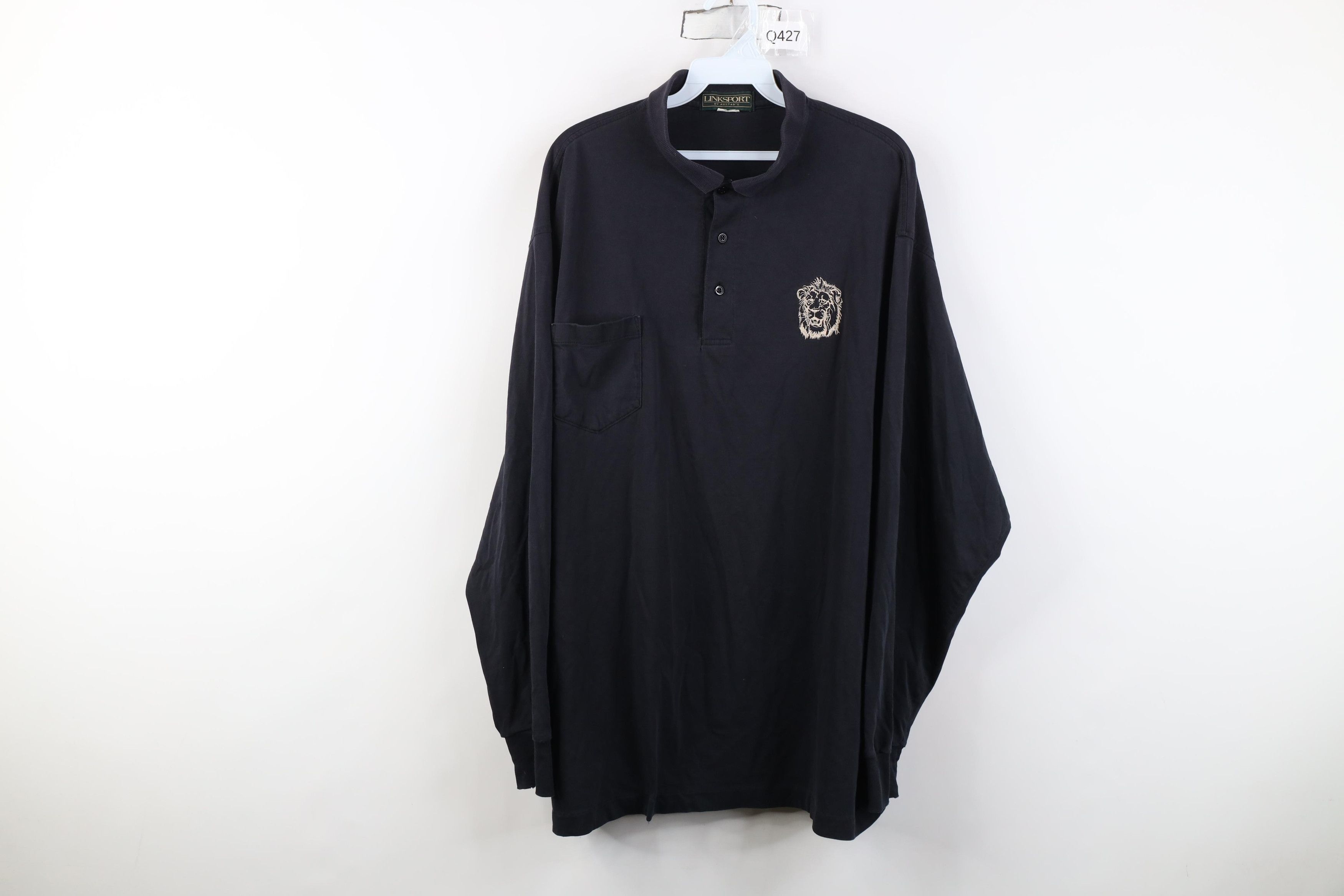 Vintage Vintage 90s Streetwear Baggy Lion Long Sleeve Polo Shirt Size US XL / EU 56 / 4 - 1 Thumbnail