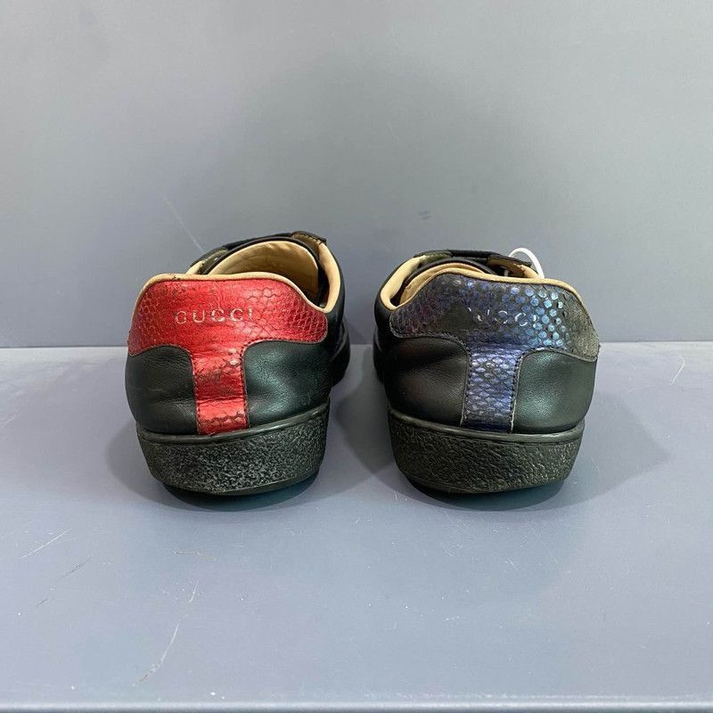Gucci Gucci Ace Black Bee Embroidered Sneakers for Men -2508 Size US 10.5 / EU 43-44 - 3 Thumbnail