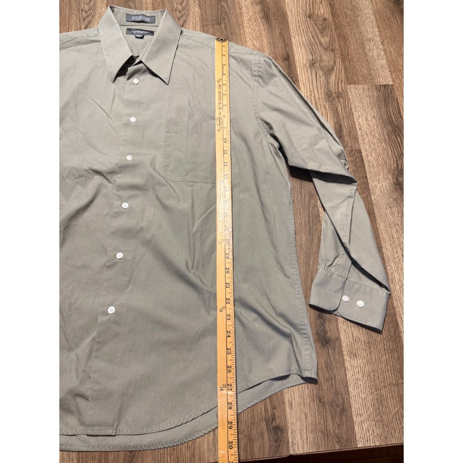 Croft & Barrow Croft & Barrow Shirt Men's Large 16.5-17 34/35 Green Long Sleeve Button Up Shirt Size US L / EU 52-54 / 3 - 7 Thumbnail