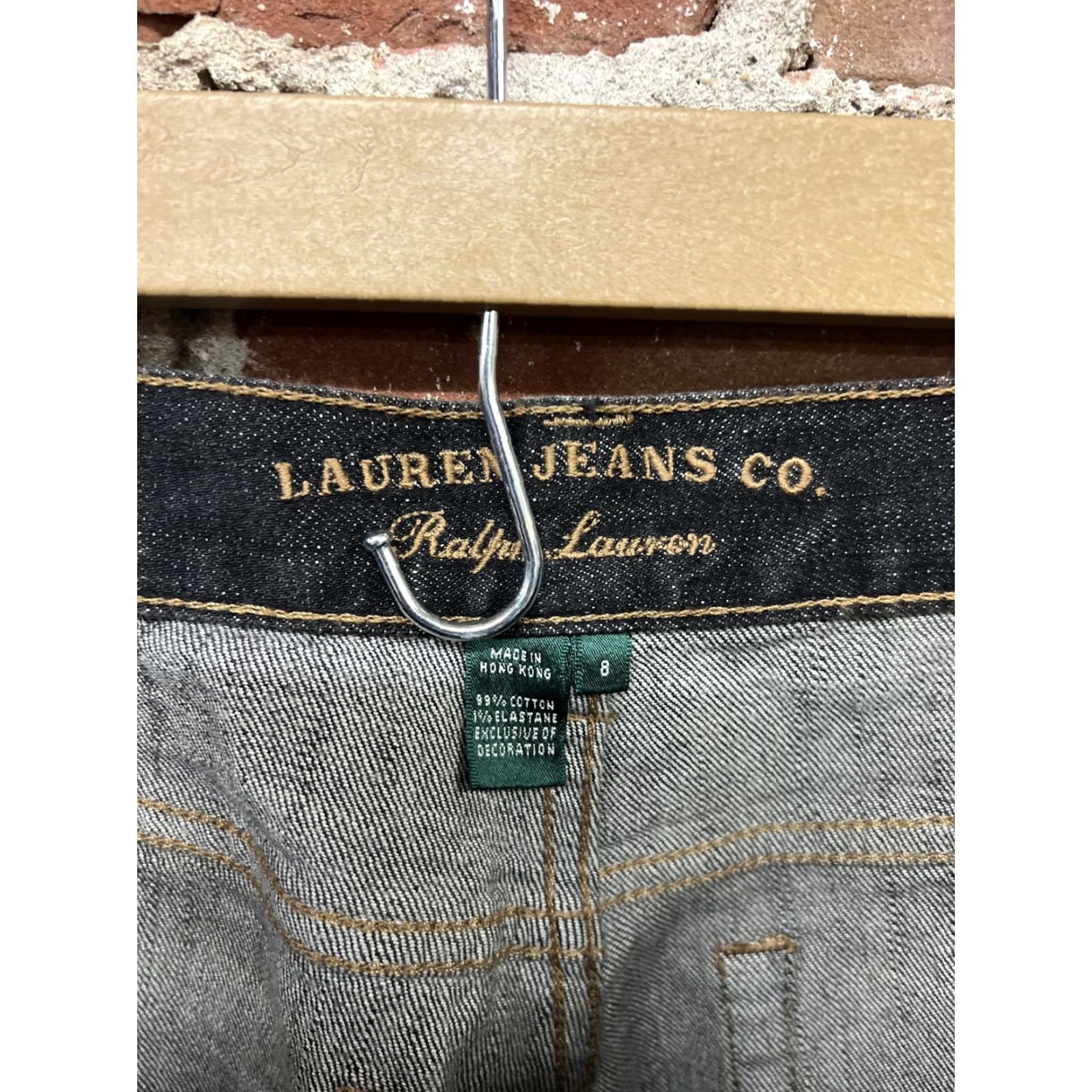 Ralph Lauren Lauren Ralph Lauren Womens Jeans Bootcut Dark Black Patch 8 Regular Slim Fit Shirt? Size 30" / US 8 / IT 44 - 7 Thumbnail