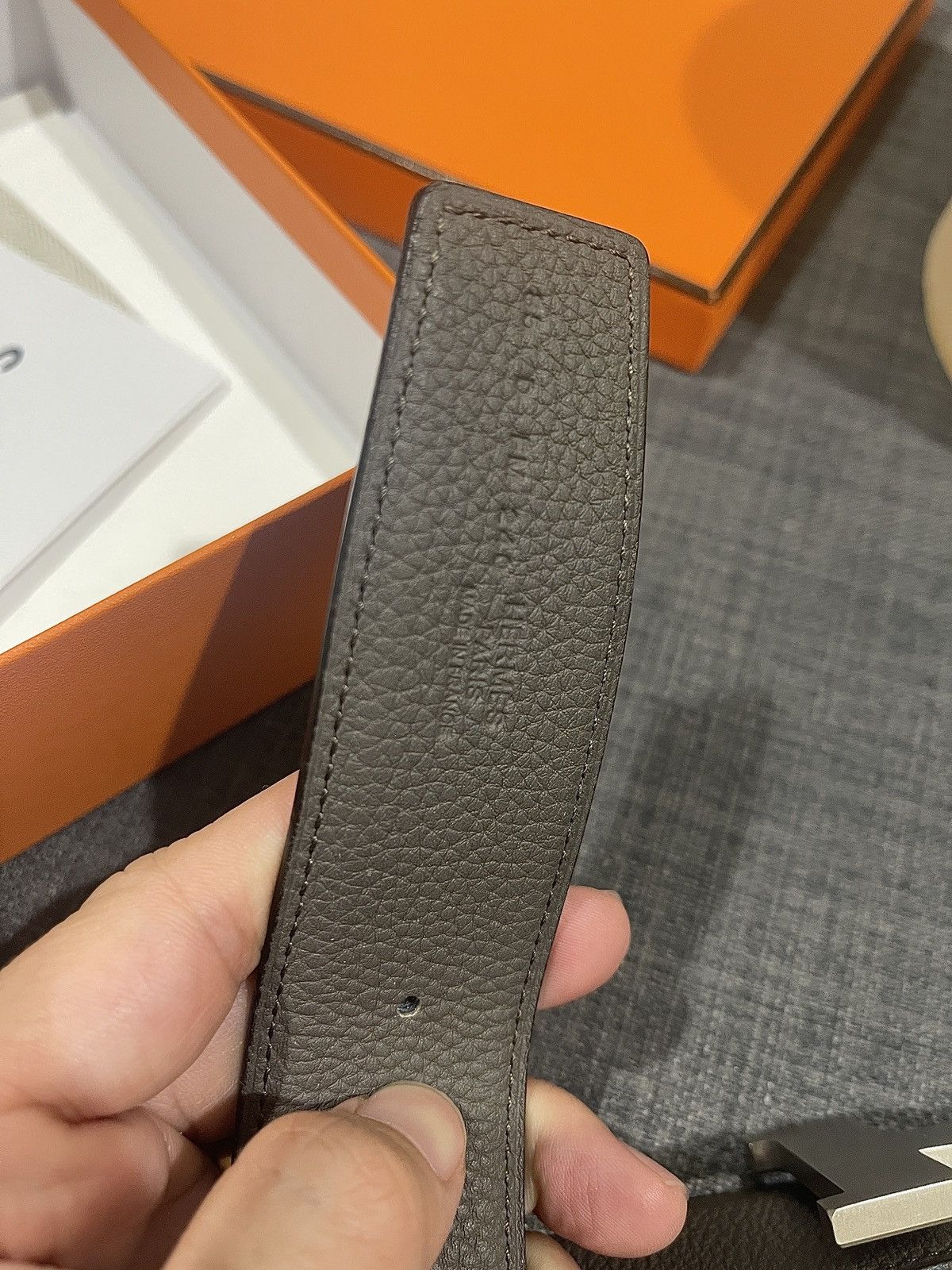 Hermes Hermes 38mm Leather Belt Men size 85 Size 30 - 17 Thumbnail