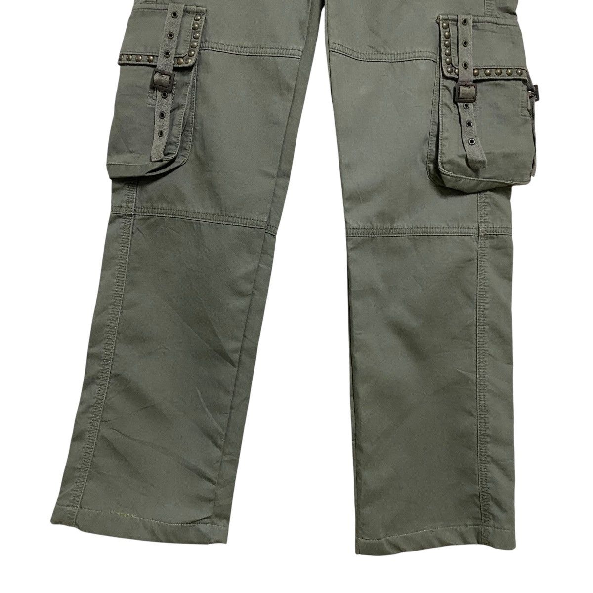 COOK JEANS Studded Military Cargo Pants Low Rise