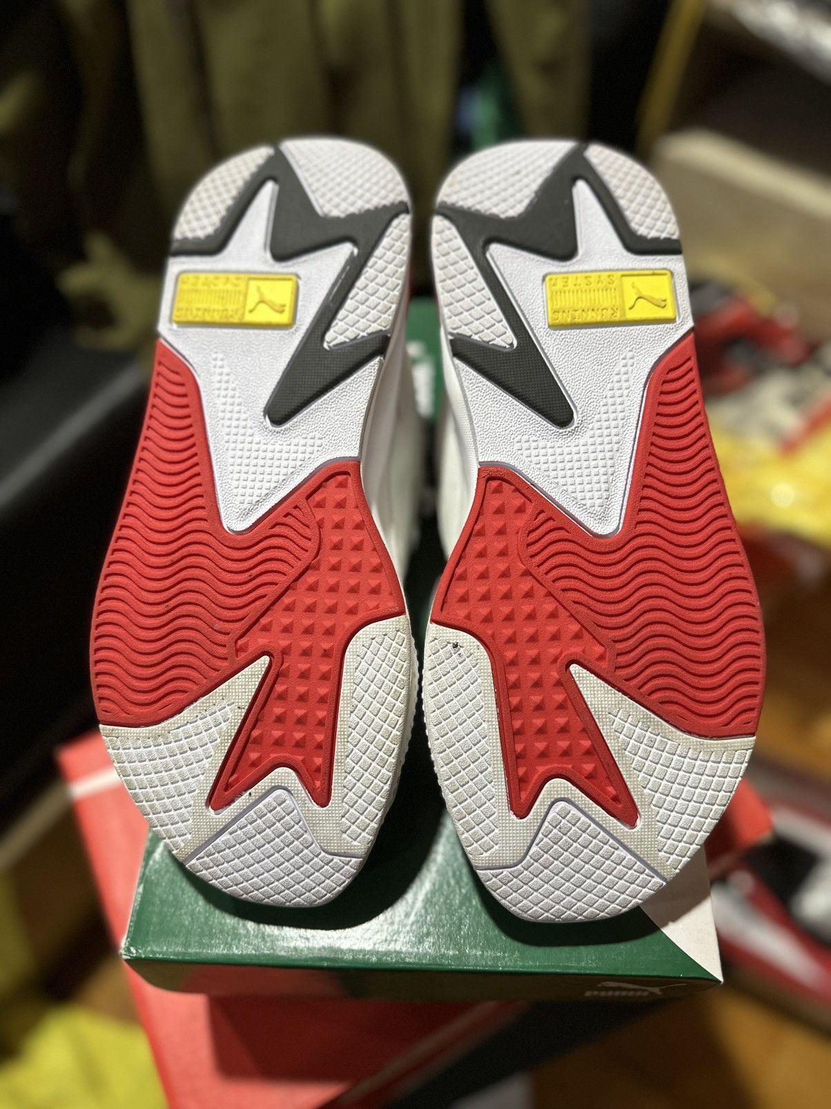 Ferrari × Puma Size 10.5 - Ferrari Puma RS-X White/ Red/Yellow Mens CLEAN Size US 10.5 / EU 43-44 - 4 Thumbnail