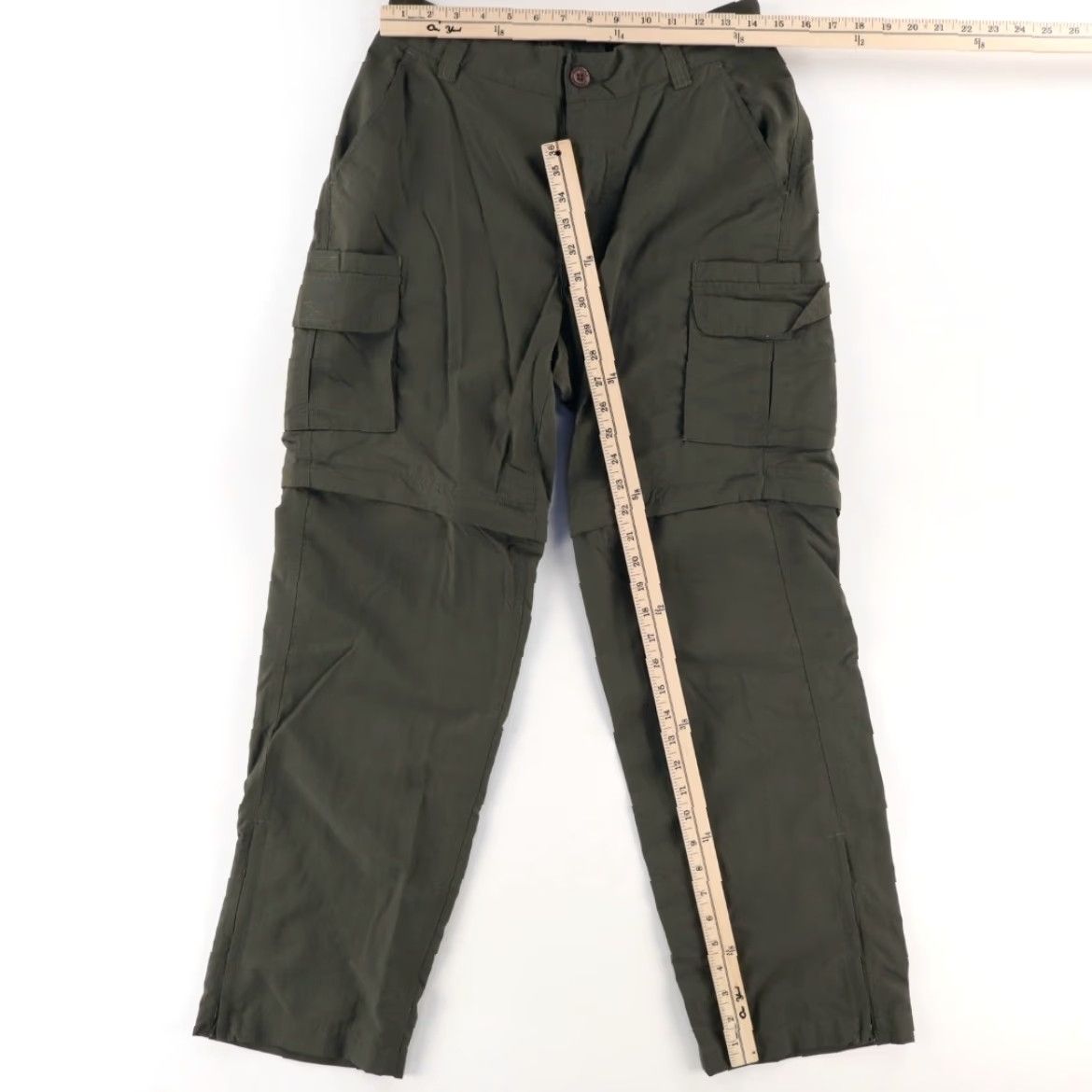 Vintage Cabelas Convert Nylon Shell Cargo Pants Green Men's M Size US 31 - 3 Thumbnail