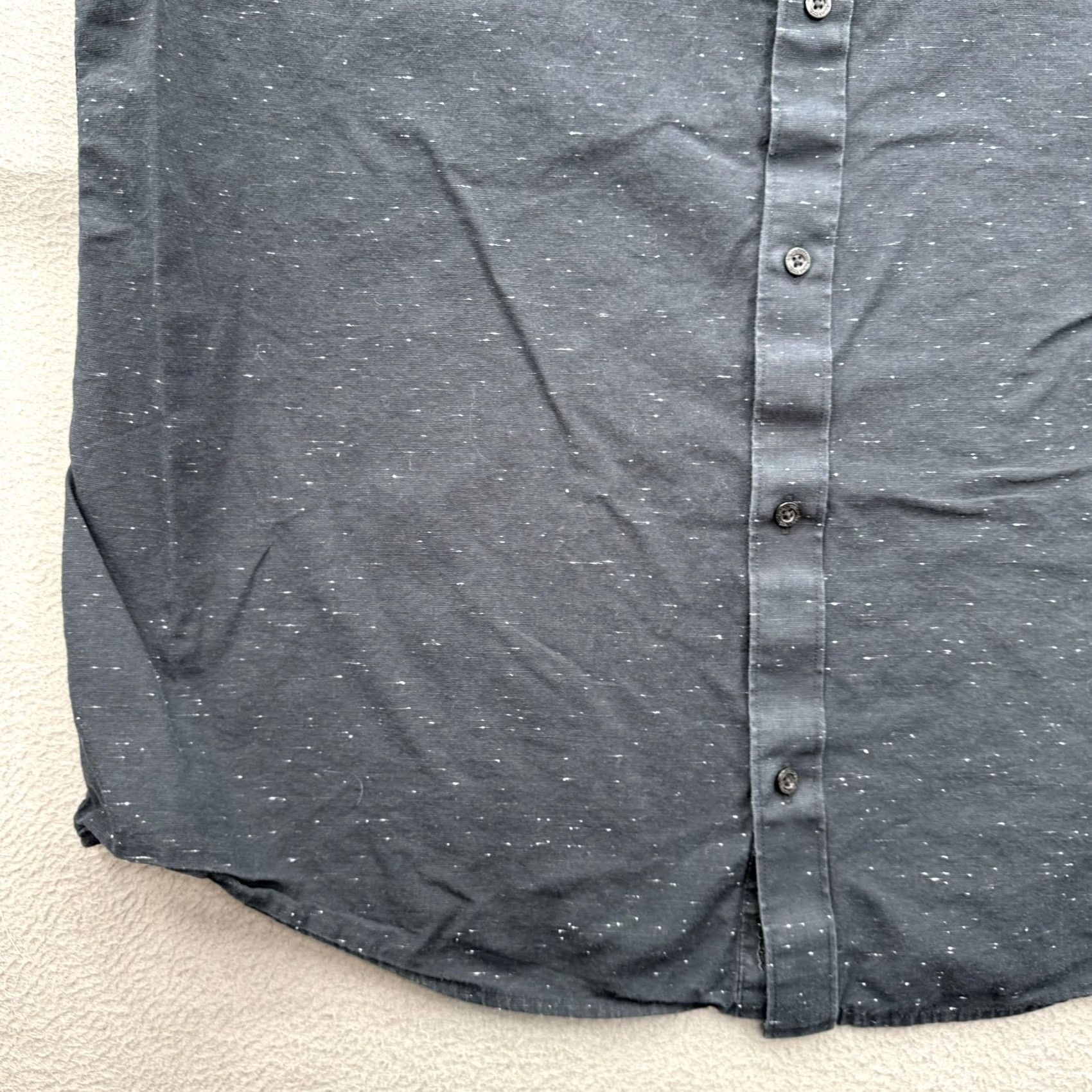 TravisMathew Travis Mathew Short Sleeve Button-Up Shirt - 2XL Black Speckled Cotton Size US XXL / EU 58 / 5 - 6 Thumbnail