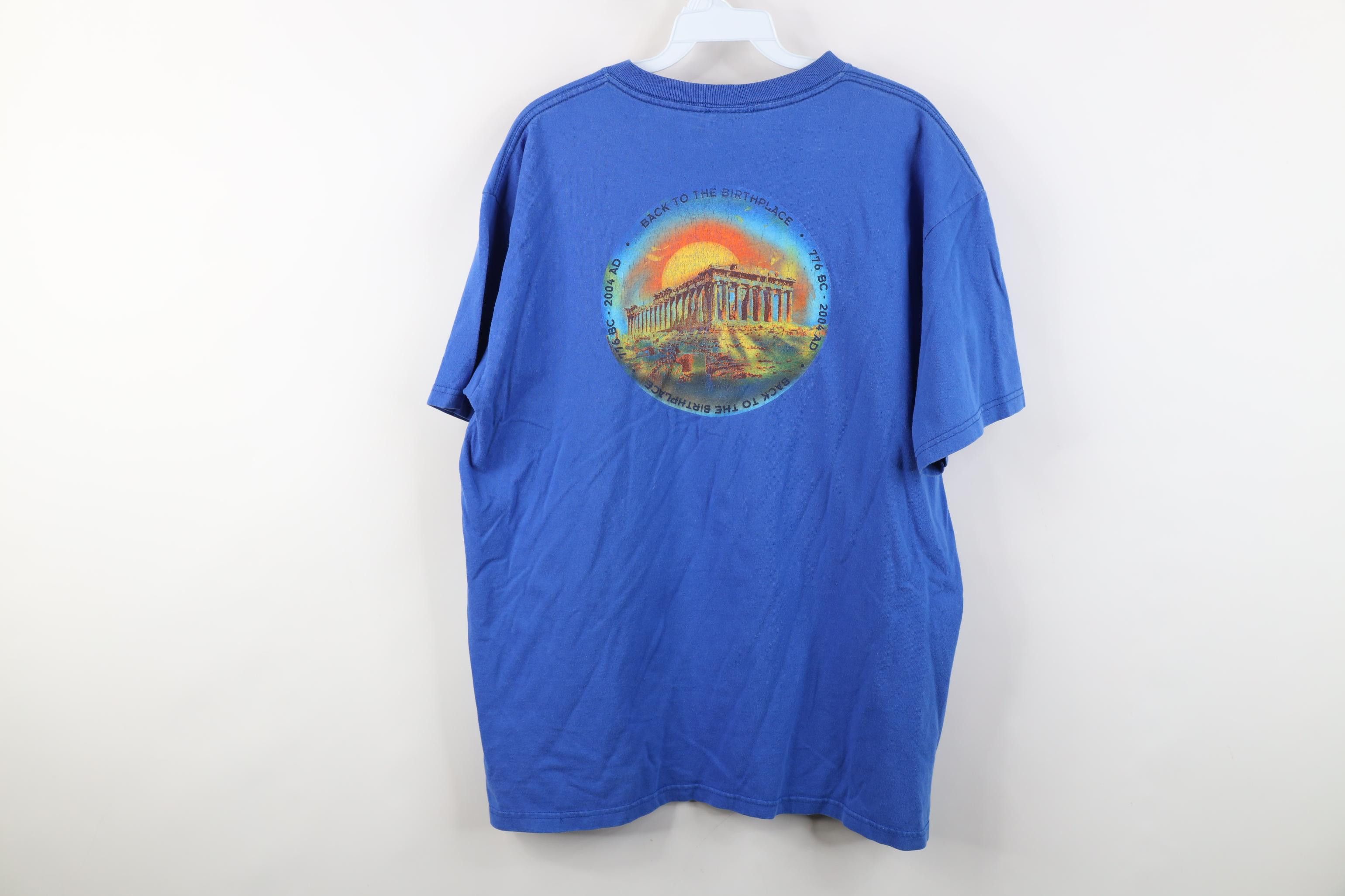 Vintage Vintage Y2K 2004 Athens Olympics USA Short Sleeve T-Shirt Size US L / EU 52-54 / 3 - 13 Thumbnail