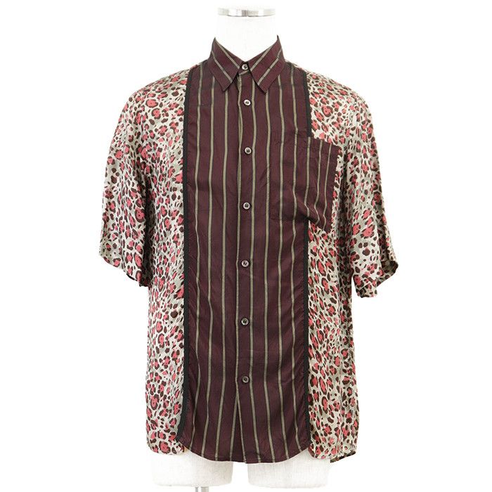 Dries Van Noten Dries Van Noten Dries Van Noten Cupro Short Sleeve Shirt Textile Dress Shirt DUTY FREE for USA Size ONE SIZE - 1 Thumbnail